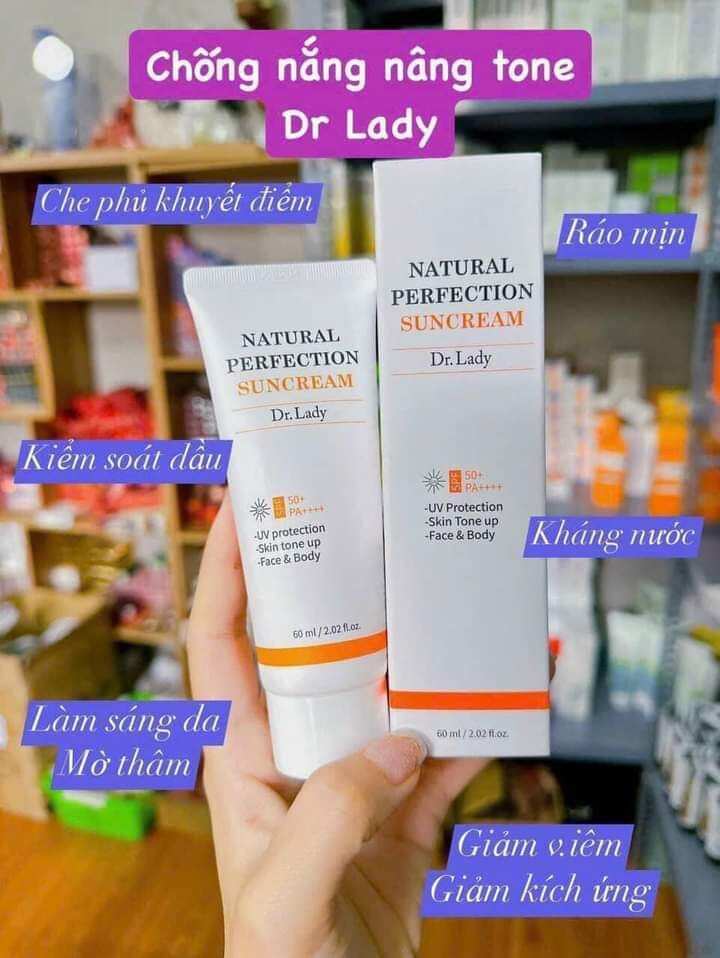 Kem Chống Nắng Nâng Tông Kiềm Dầu Dr Lady